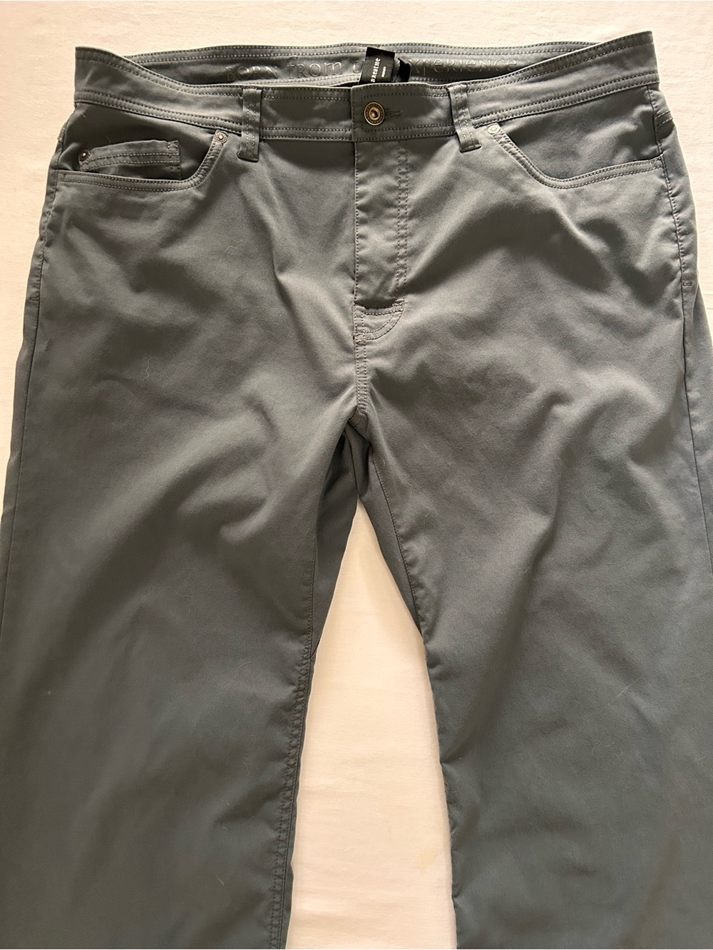 Prana Hiking Pants Mens 38x30 Gray Slim Fit Outdoor Stretch Trail Pants - Picture 2 of 7